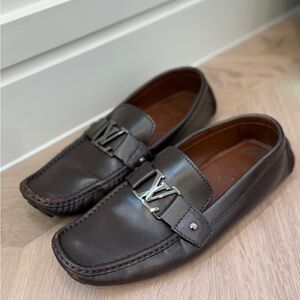 Louis Vuitton Brown Leather Loafers